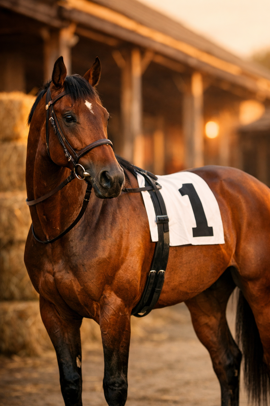 Enea Font, trotteur bai de 6 ans, au haras